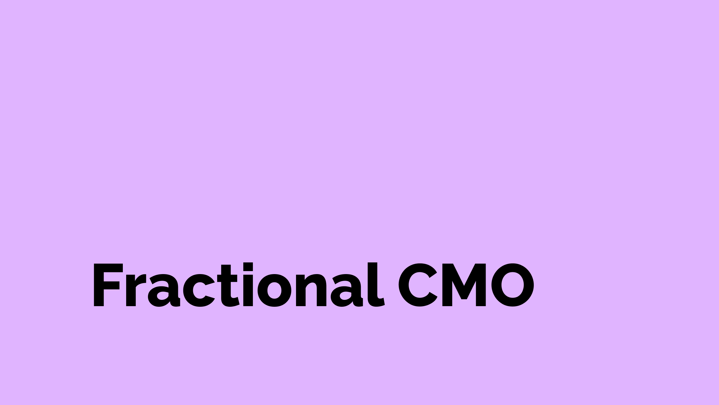 Fractional CMO